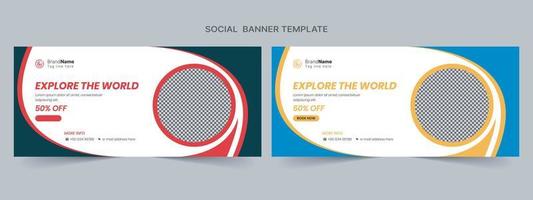 Social-Media-Post und Web-Banner-Vorlagendesign, vollständig bearbeitbar. vektor