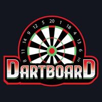 Dartscheibe Logo Design Vorlage vektor