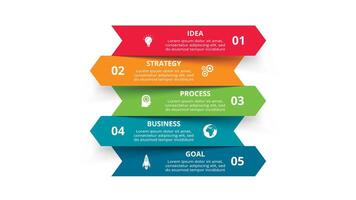 kreatives Konzept für Infografik mit 5 Schritten, Optionen, Teilen oder Prozessen. Visualisierung von Geschäftsdaten vektor