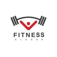 Fitness Vektor Logo Design Vorlage, Design zum Fitnessstudio und Fitness Vektor