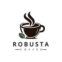 Kaffee Logo. Robusta Kaffee Logo. Kaffee Geschäft Illustration Design Elemente Vektor. vektor