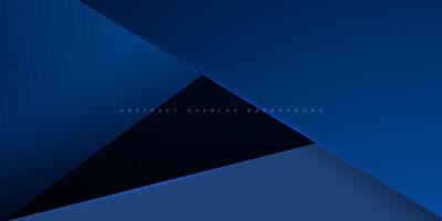 abstrakt futuristisch Hintergrund Design mit Blau und schwarz Überlappung geometrisch Vektor Element. cool Muster Design mit einfach Stil Hintergrund. eps10 Vektor