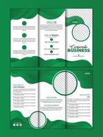 korporativ Geschäft dreifach Broschüre Design vektor