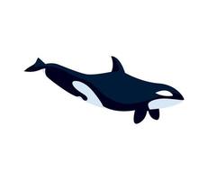 Orca Wal Nordpol Tier Symbol isolierten Stil vektor