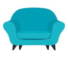 isolerad blå stol vektor design
