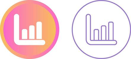 Diagram histogram vektor ikon