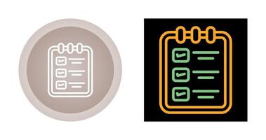 Memo Pad mit Checkliste Vektor Symbol