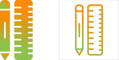 Bleistift mit Lineal Vektor Symbol