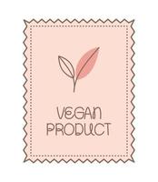 vegane Produktkarte vektor