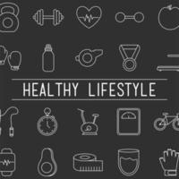 hälsosam livsstil affisch vektor