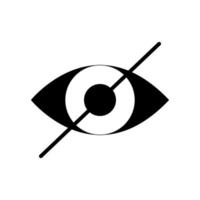 blindes Auge Silhouette Stil Symbol Vektor Design