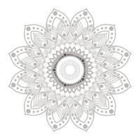 mandala silver blomma formad vektordesign vektor