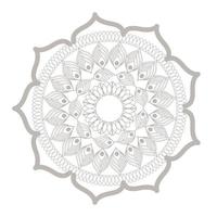 Mandala silberne Blume geformtes Vektordesign vektor