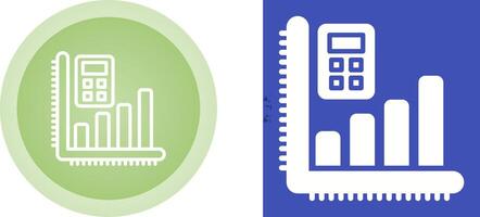 kalkylator med Graf vektor ikon