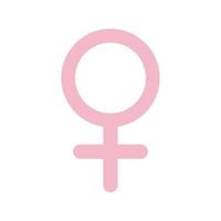 weibliches Geschlecht flacher Stil Symbol Vektor-Design vektor
