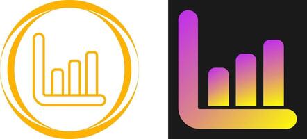 Diagram histogram vektor ikon