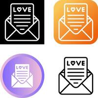 romantisch Liebe Brief Vektor Symbol