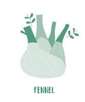 Hand ertrinken Fenchel Sprossen. einfach eben Design. gehen vegan Diät. Grün Gemüse. Vegetarisch Lebensmittel. vektor