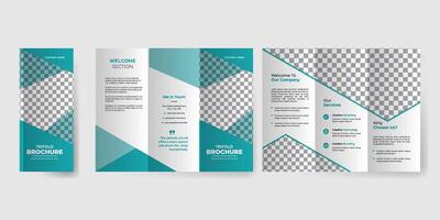 Fachmann Geschäft drei falten Broschüre Vorlage .6 Seite Design Broschüre Design. vektor