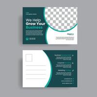 kreativ korporativ Geschäft Postkarte Design Vorlage. vektor