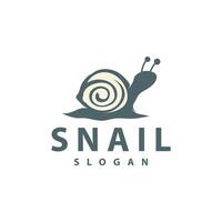 snigel logotyp design silhuett långsam natur djur- illustration enkel vektor snigel produkt varumärke inspiration