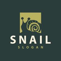 snigel logotyp design silhuett långsam natur djur- illustration enkel vektor snigel produkt varumärke inspiration