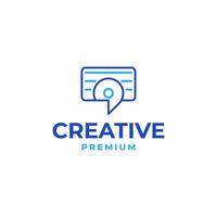 kreativ Stift und Plaudern Logo Design Konzept Vektor Illustration