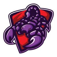 scorpion esport maskot logo design vektor