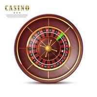 kasino roulett. 3d realistisk vektor ikon illustration. isolerat på vit bakgrund.