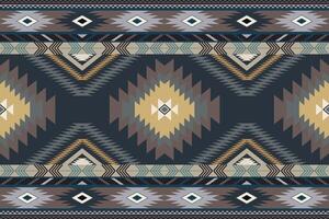 Ikat Stammes- indisch nahtlos Muster. ethnisch aztekisch Stoff Teppich Mandala Ornament einheimisch Boho Chevron textil.geometrisch afrikanisch amerikanisch orientalisch traditionell Vektor Illustrationen. Stickerei Stil.