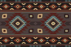 navajo Stammes- Vektor nahtlos Muster. einheimisch amerikanisch Ornament. ethnisch Süd Western Dekor Stil. Boho geometrisch Ornament. Vektor nahtlos Muster. Mexikaner Decke, Teppich. gewebte Teppich Illustration.