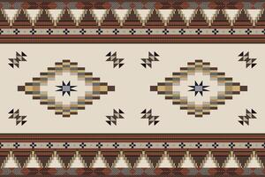 navajo Stammes- Vektor nahtlos Muster. einheimisch amerikanisch Ornament. ethnisch Süd Western Dekor Stil. Boho geometrisch Ornament. Vektor nahtlos Muster. Mexikaner Decke, Teppich. gewebte Teppich Illustration.