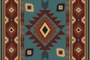 navajo Stammes- Vektor nahtlos Muster. einheimisch amerikanisch Ornament. ethnisch Süd Western Dekor Stil. Boho geometrisch Ornament. Vektor nahtlos Muster. Mexikaner Decke, Teppich. gewebte Teppich Illustration.