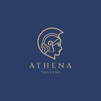 ai generiert Athena das Göttin Vektor Logo Design