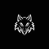 ai generiert Luxus Wolf Kopf Logo Vorlage Maskottchen symbolabstrakt zum Vektor Jahrgang Design Element