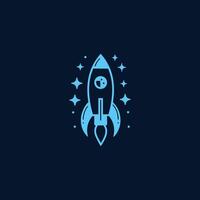 ai generiert Vektor Vorlage Rakete starten Logo Konzept Design