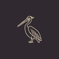 ai generiert Strand Tier Pelikan Vogel Logo Vektor Illustration Design.