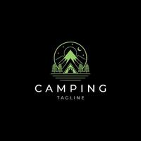 ai generiert Camping Logo Vektor Symbol Design Vorlage