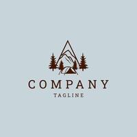 ai generiert Camping Logo Vektor Design Vorlage