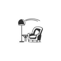 ai genererad soffa möbel logotyp design inspiration för minimalistisk Hem soffa mönster vektor