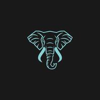 ai generiert Elefant Logo Stil Design Vektor Illustration von ein Elefant Kopf