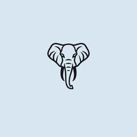 ai genererad elefant logotyp stil design vektor illustration av ett elefant huvud