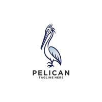 ai generiert Strand Tier Pelikan Vogel Logo Vektor Illustration Design.