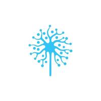 ai genererad mänsklig nervcell logotyp design, symbol vektor