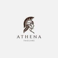 ai generiert Athena das Göttin Vektor Logo Design