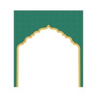 Grün islamisch gestalten rahmen. arabisch Muslim gestalten vektor