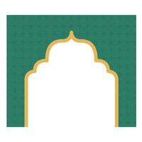 Grün islamisch gestalten rahmen. arabisch Muslim gestalten vektor