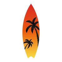 Sommer- Surfbrett mit Palme Bäume. Hawaii vektor