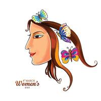 Happy Womens Day Feiern Konzept Kartendesign vektor