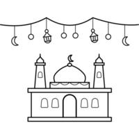 islamisch Moschee Vektor Design Illustration, Masjid Vektor